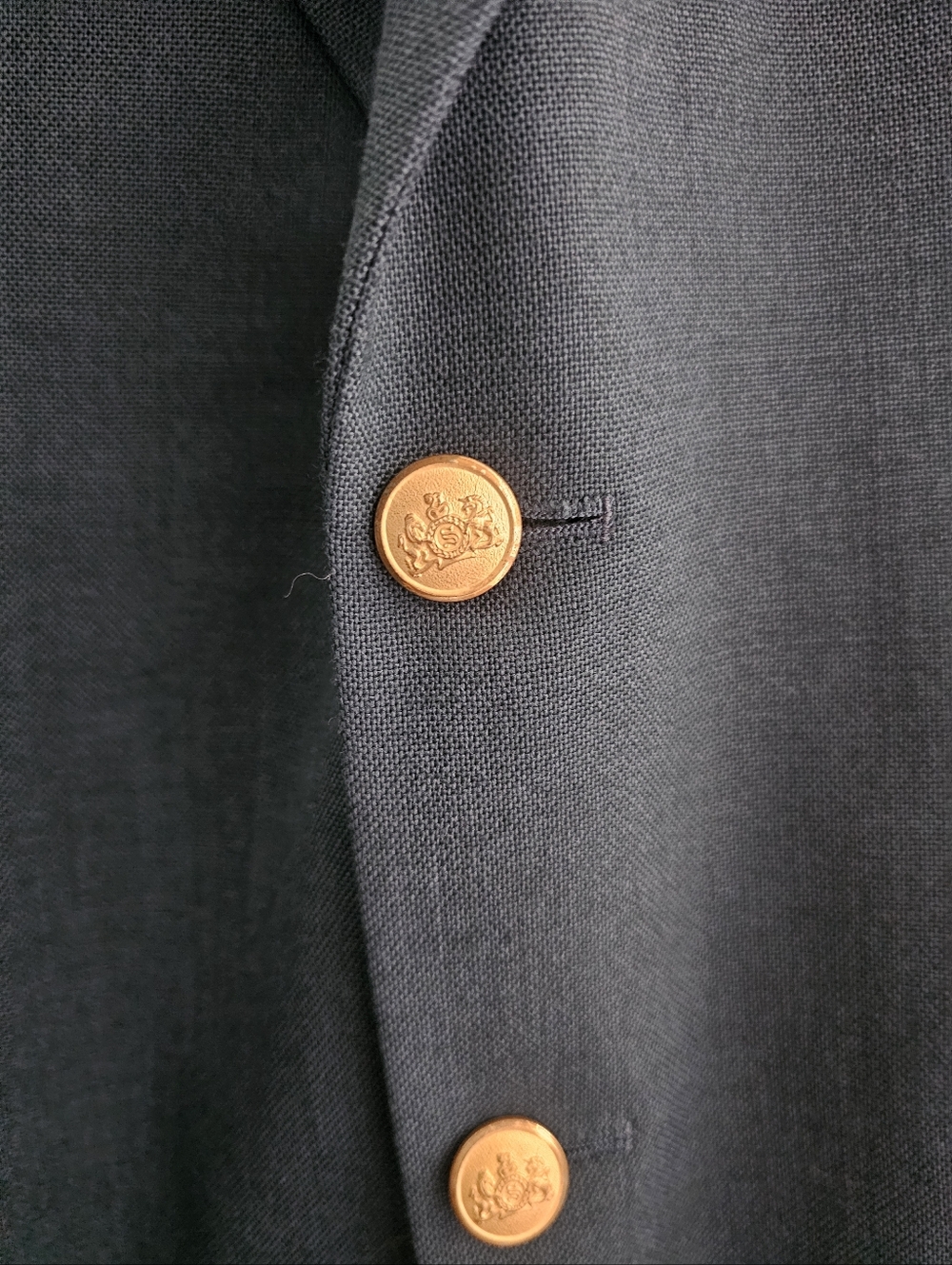 Stafford Green Blazer Gold Button 42S Vintage Wool Sport Coat Preppy Golf Inspo - Picture 4 of 16